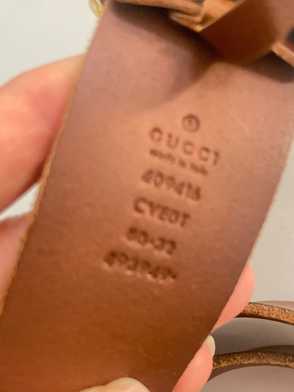 Gucci Marmot gold and brown belt - Picture 4 of 9